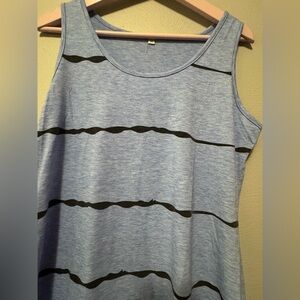 Striped tie dye tank top